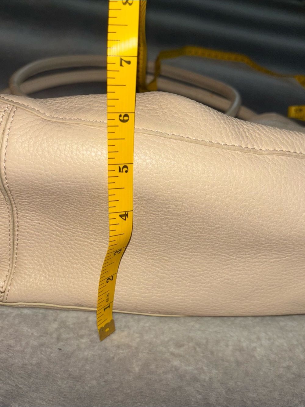 Cole Haan Village Pebbled Leather Slouch Tote Shoulder Bag Ivory Cream - Picture 11 of 11